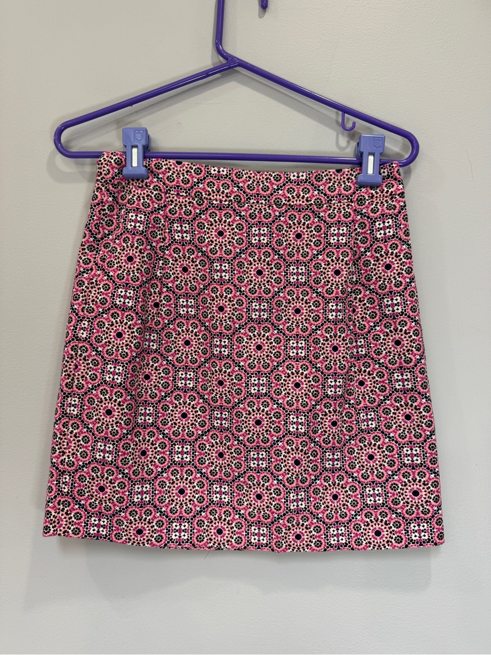 J. Crew Pink and Black Mini Skirt